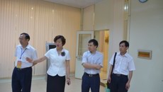 自治区教育厅高教处副处长李勇齐莅临taptap点点体育护理学院检查第三届广西高职院校技能大赛赛前布点工作