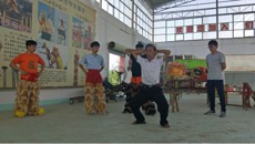 附设中医学校聘请国家非物质文化遗产壮狮传承人李永茂大师为醒狮社指导教练