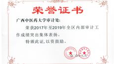点点体育审计处荣获2017年至2019年全区内部审计工作成绩突出集体表扬