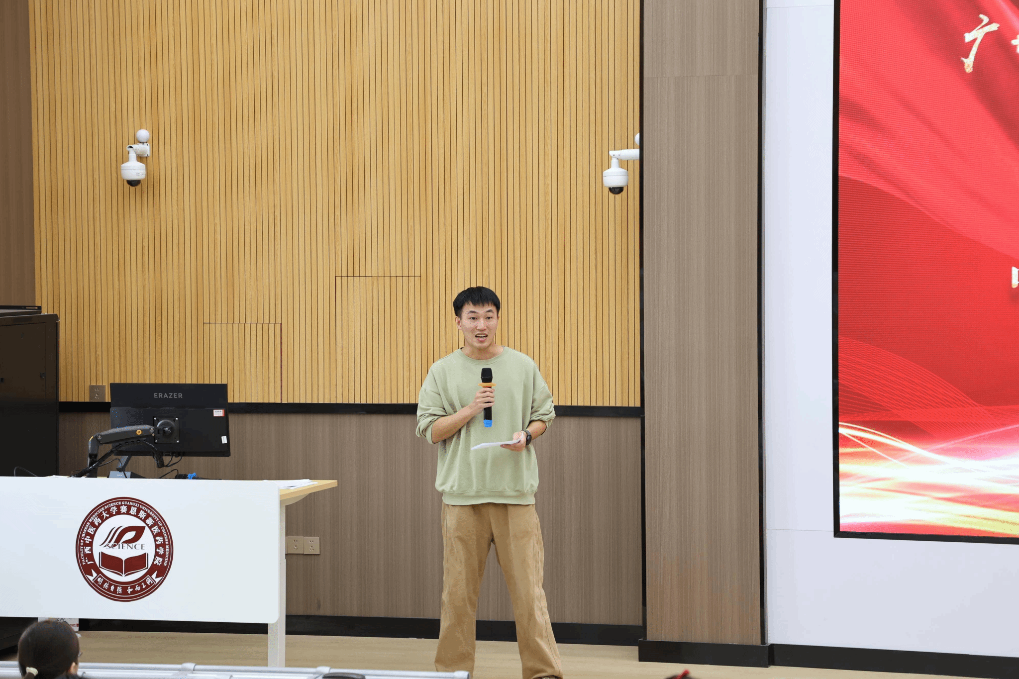 ▲2022级中医学7班黄润清代表发言